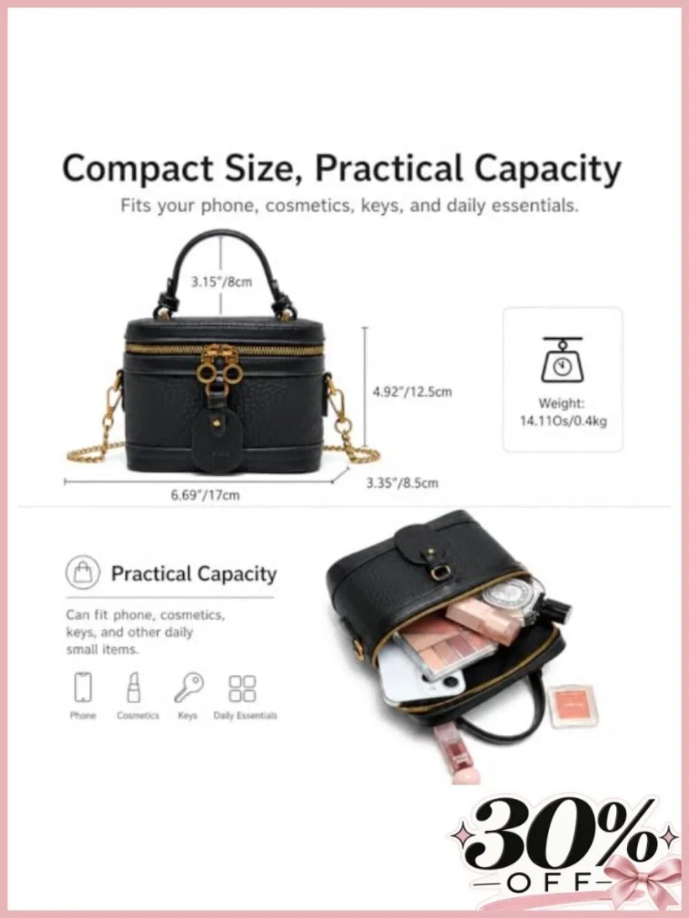 Small Crossbody Bag Faux Leather Mini Satchel Purse